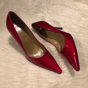 Stuart Weitzman Red Pointy Toe Stilettos Size 11